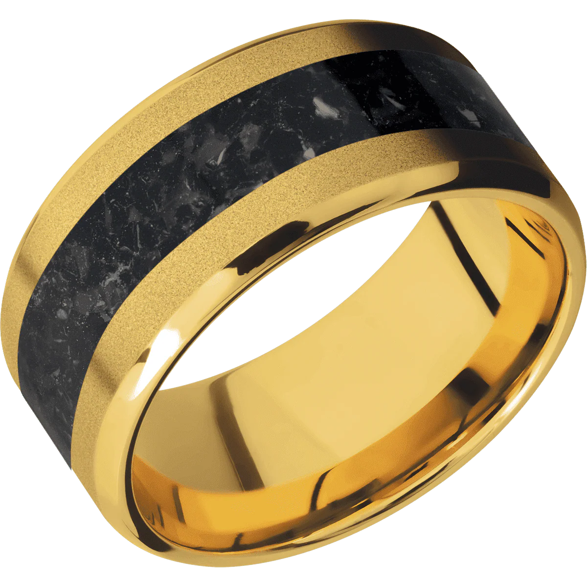 18K Yellow Gold + Sand , Polish Finish - Image 2