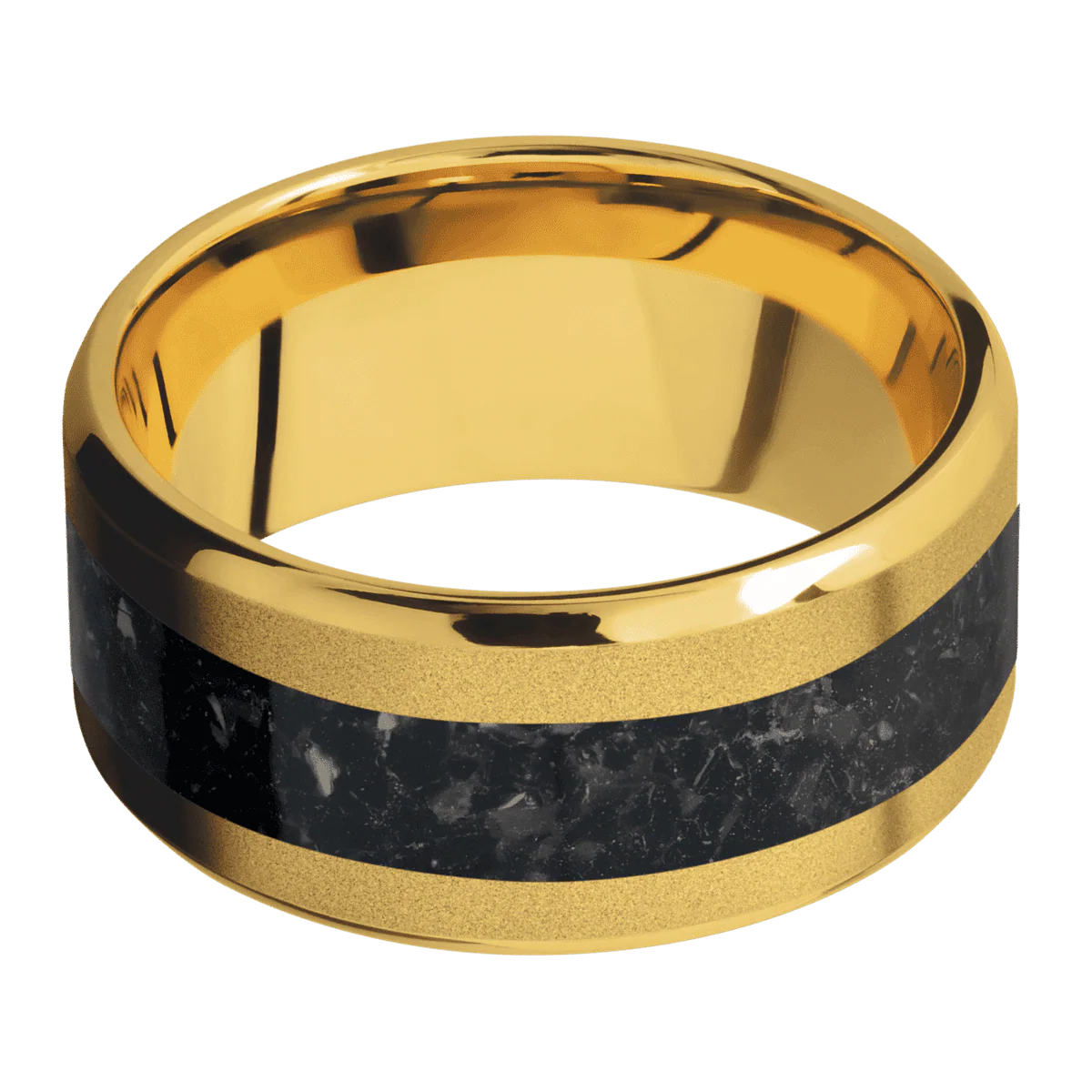 18K Yellow Gold + Sand , Polish Finish - Image 3