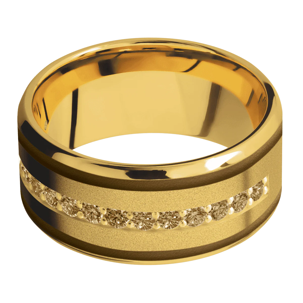 18K Yellow Gold + Sand , Polish Finish - Image 3