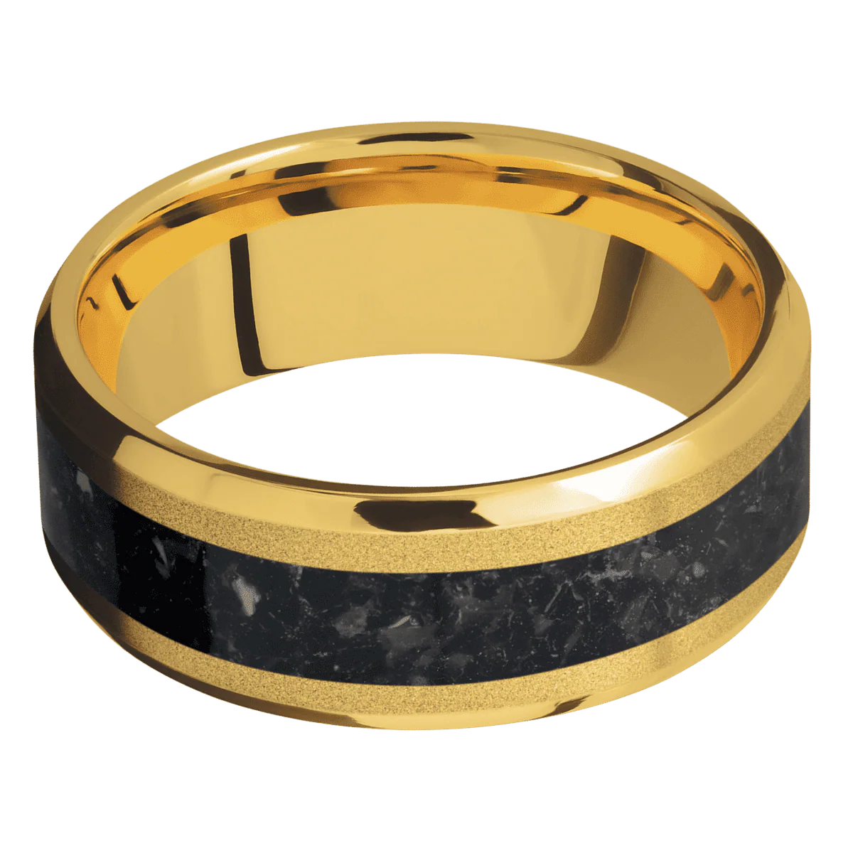 18K Yellow Gold + Sand , Polish Finish - Image 3