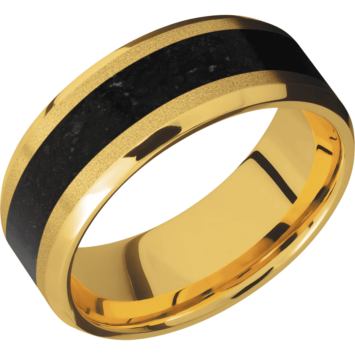 18K Yellow Gold + Sand , Polish Finish - Image 2