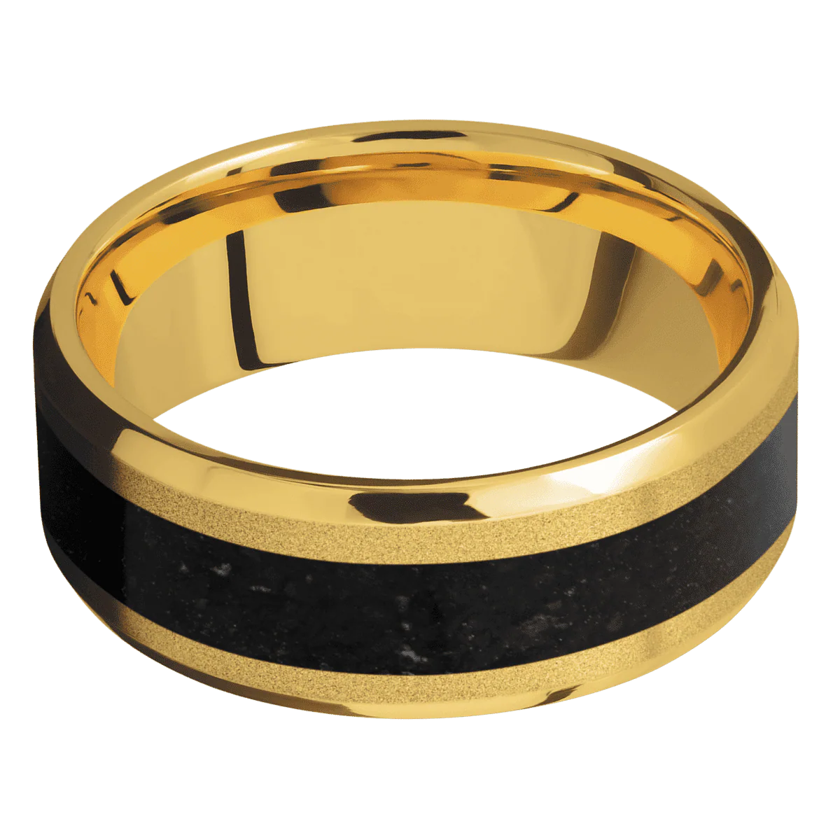 18K Yellow Gold + Sand , Polish Finish - Image 3