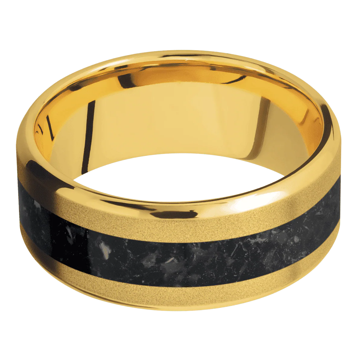 18K Yellow Gold + Sand , Polish Finish - Image 3