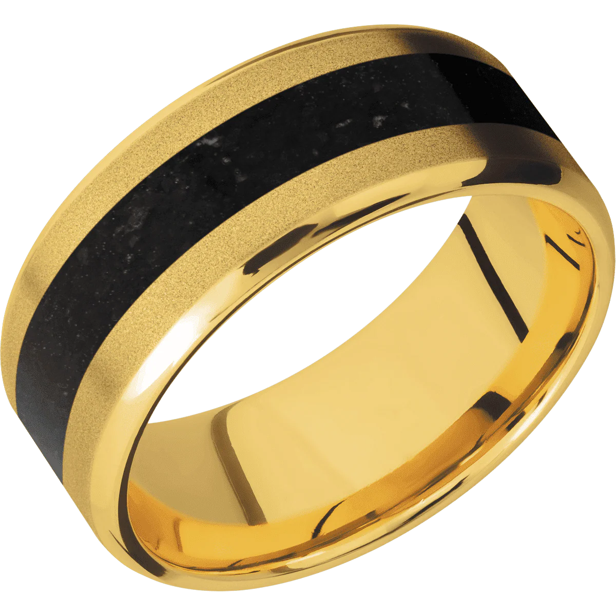 18K Yellow Gold + Sand , Polish Finish - Image 2
