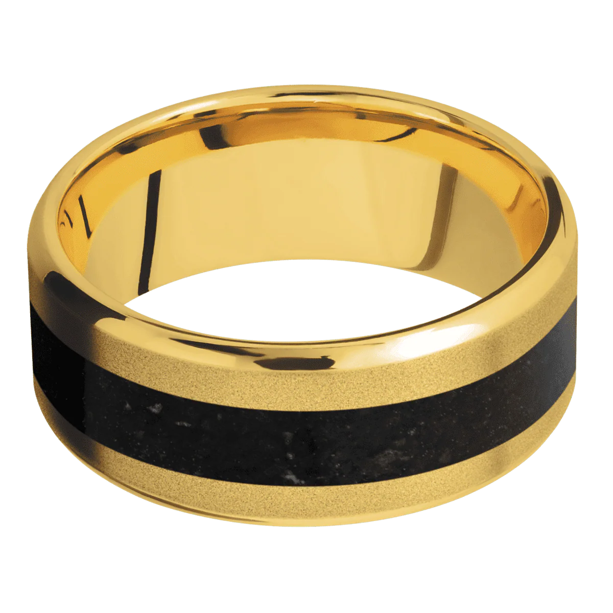 18K Yellow Gold + Sand , Polish Finish - Image 3