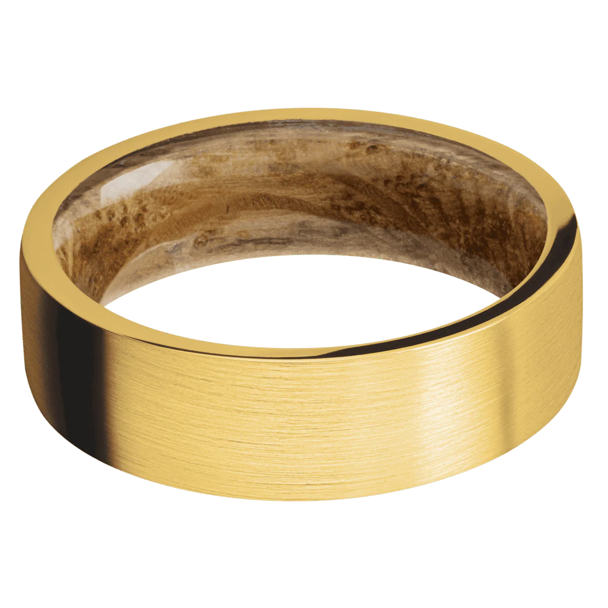 18K Yellow Gold + Satin Finish + Whiskey Barrel - Image 3
