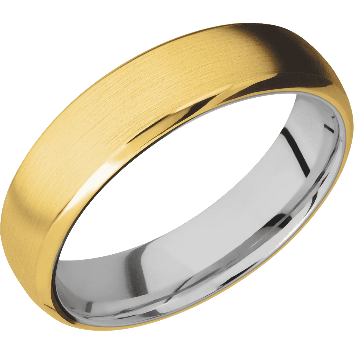 18K Yellow Gold + Satin , Polish Finish + 14K White Gold - Image 2