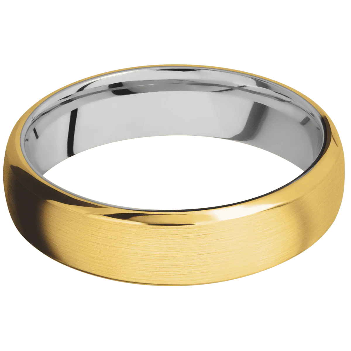 18K Yellow Gold + Satin , Polish Finish + 14K White Gold - Image 3
