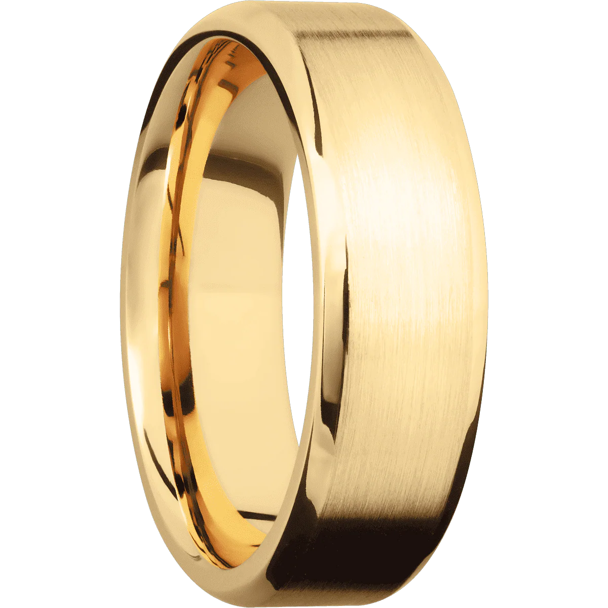 18K Yellow Gold + Satin , Polish Finish