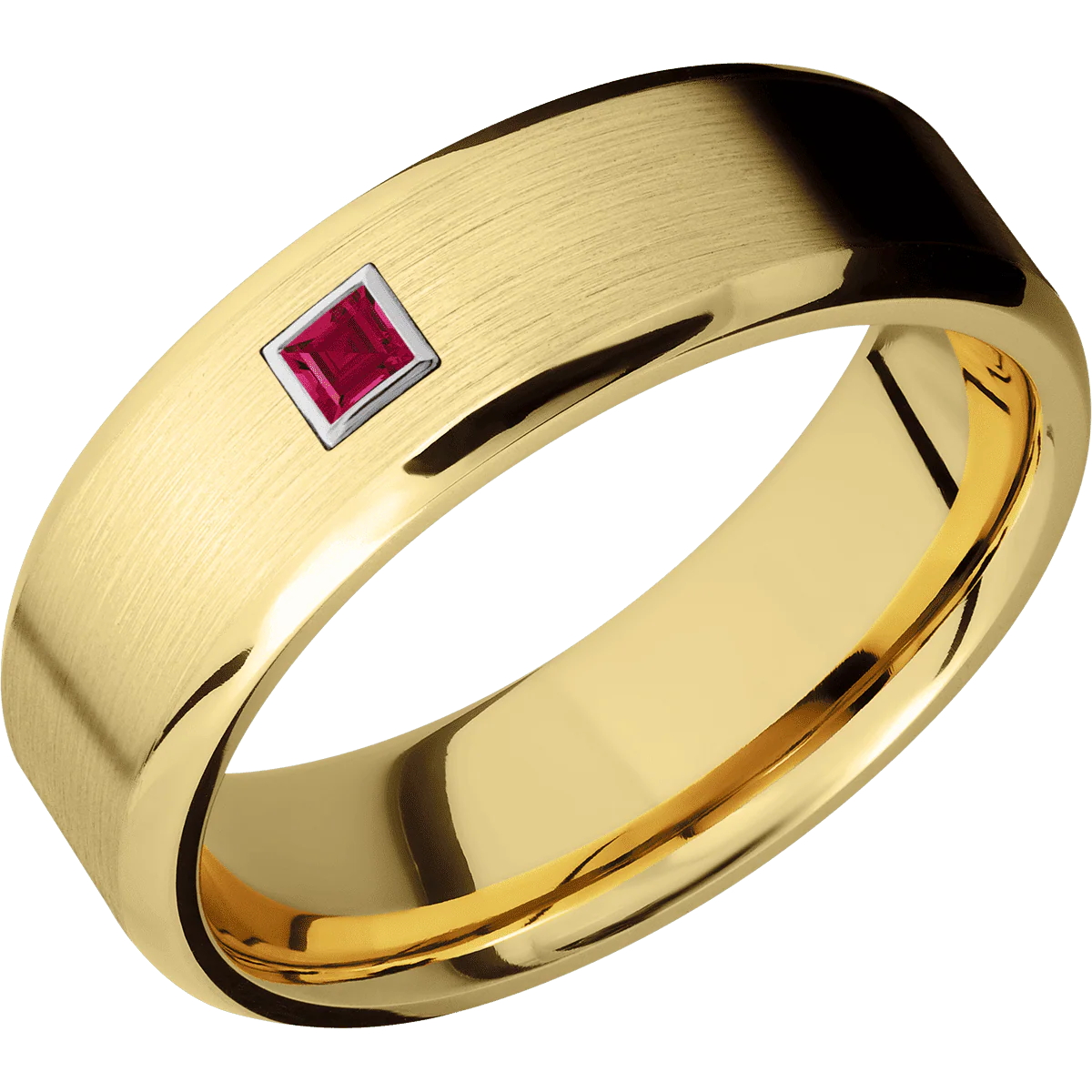 18K Yellow Gold + Satin , Polish Finish - Image 2