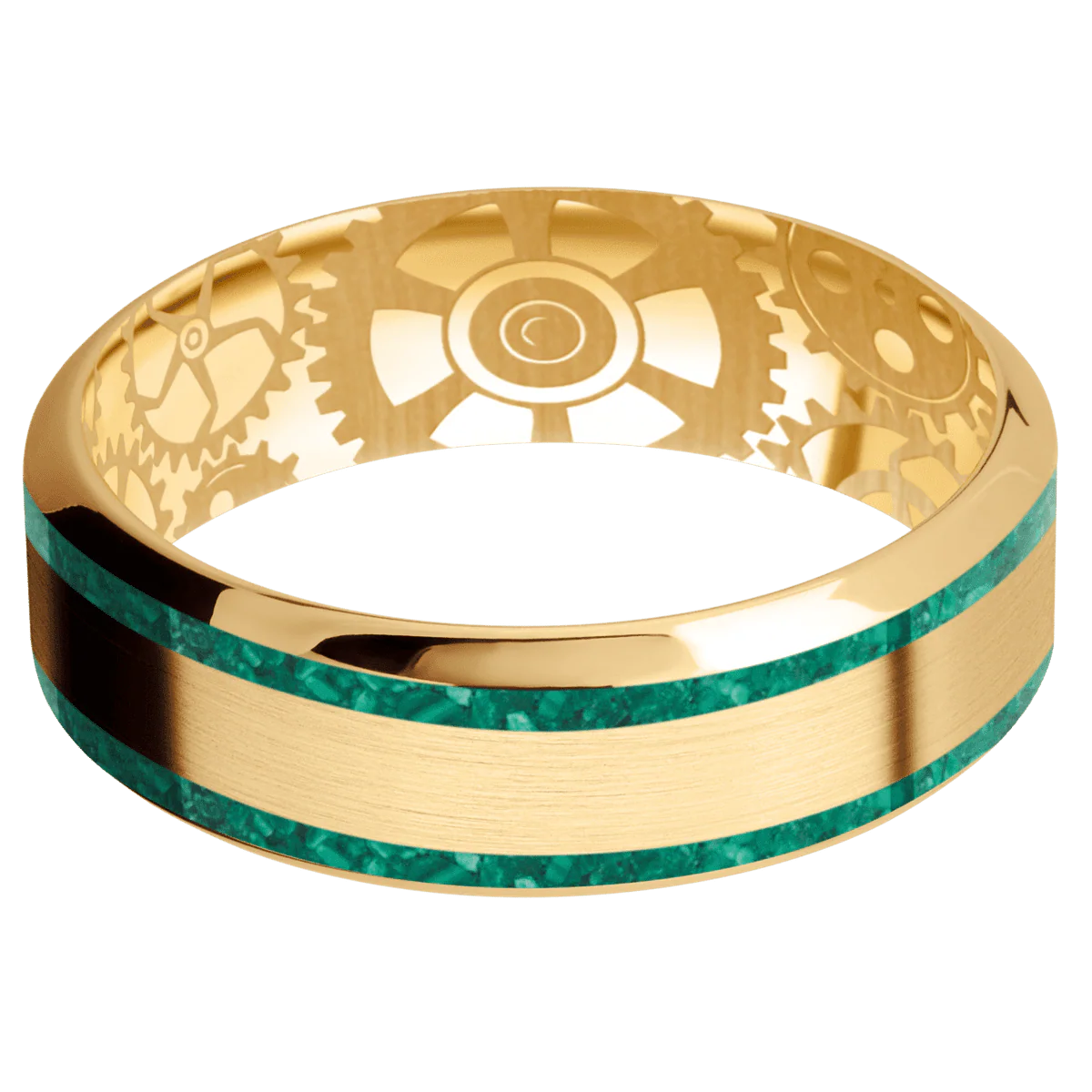18K Yellow Gold + Satin , Polish Finish - Image 3