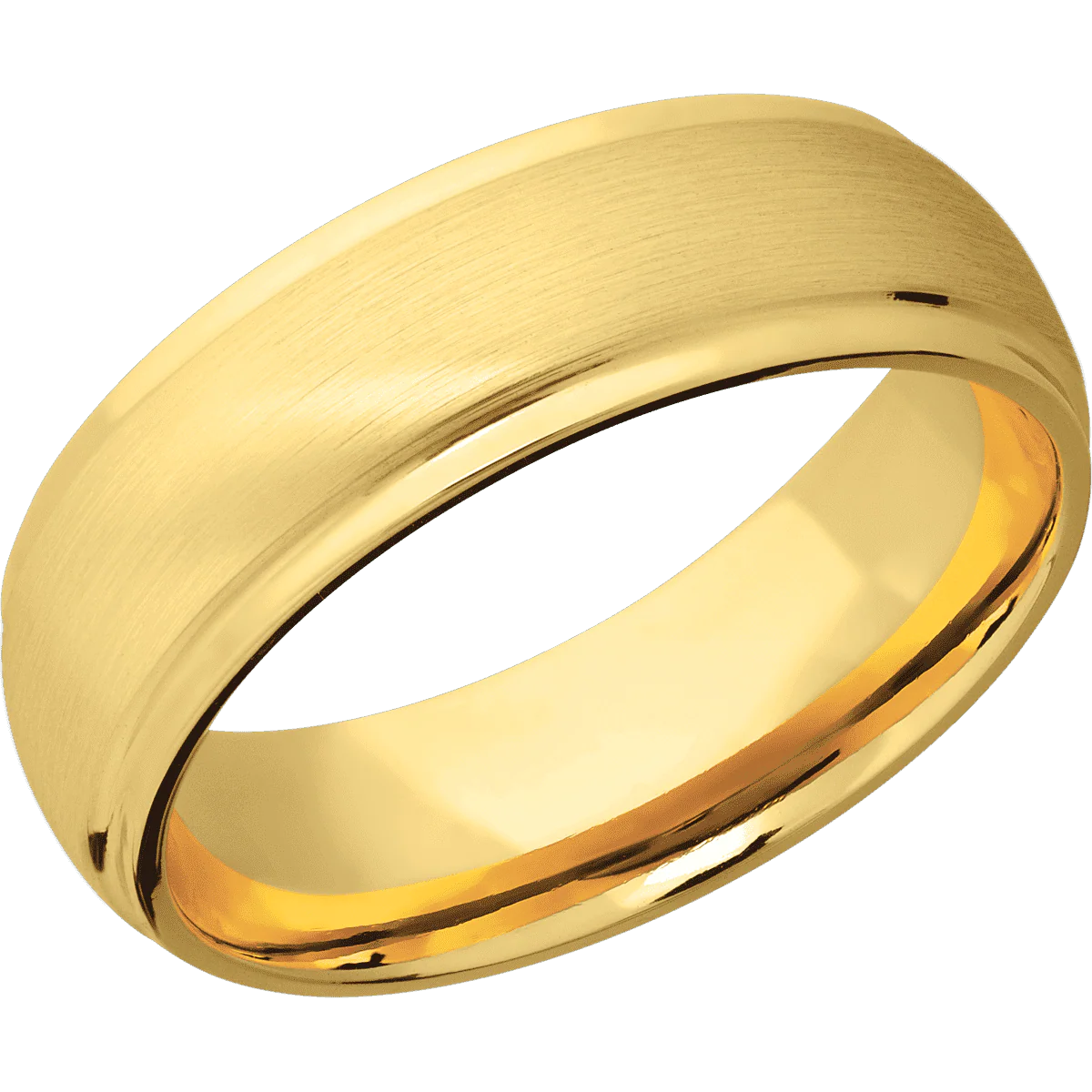 18K Yellow Gold + Satin , Polish Finish - Image 2