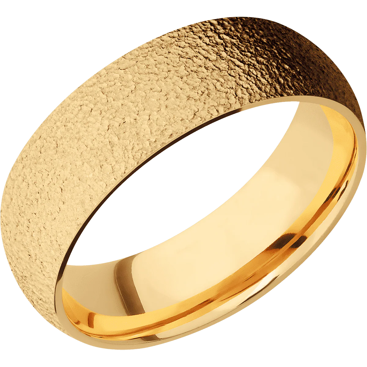 18K Yellow Gold + Stipple Finish - Image 2