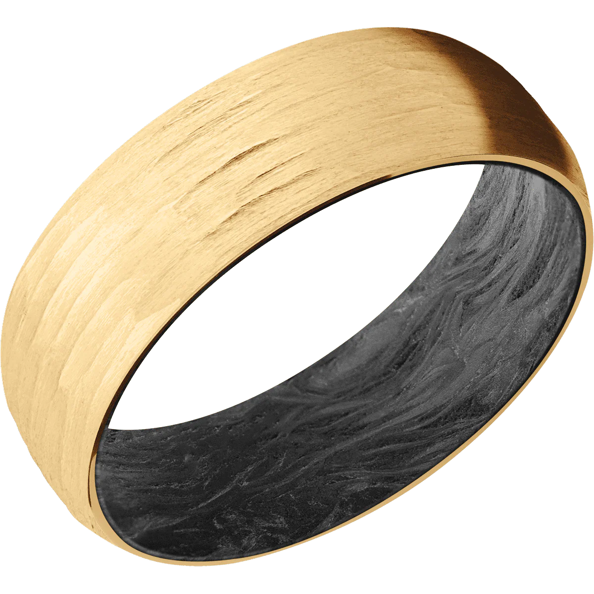18K Yellow Gold + Treebarkh Finish + Forged Carbon Fiber - Image 2