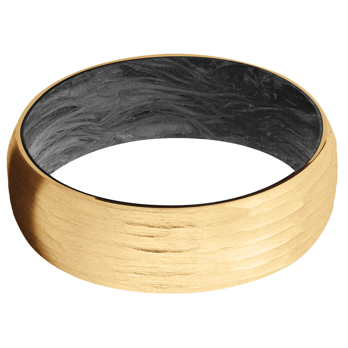 18K Yellow Gold + Treebarkh Finish + Forged Carbon Fiber - Image 3