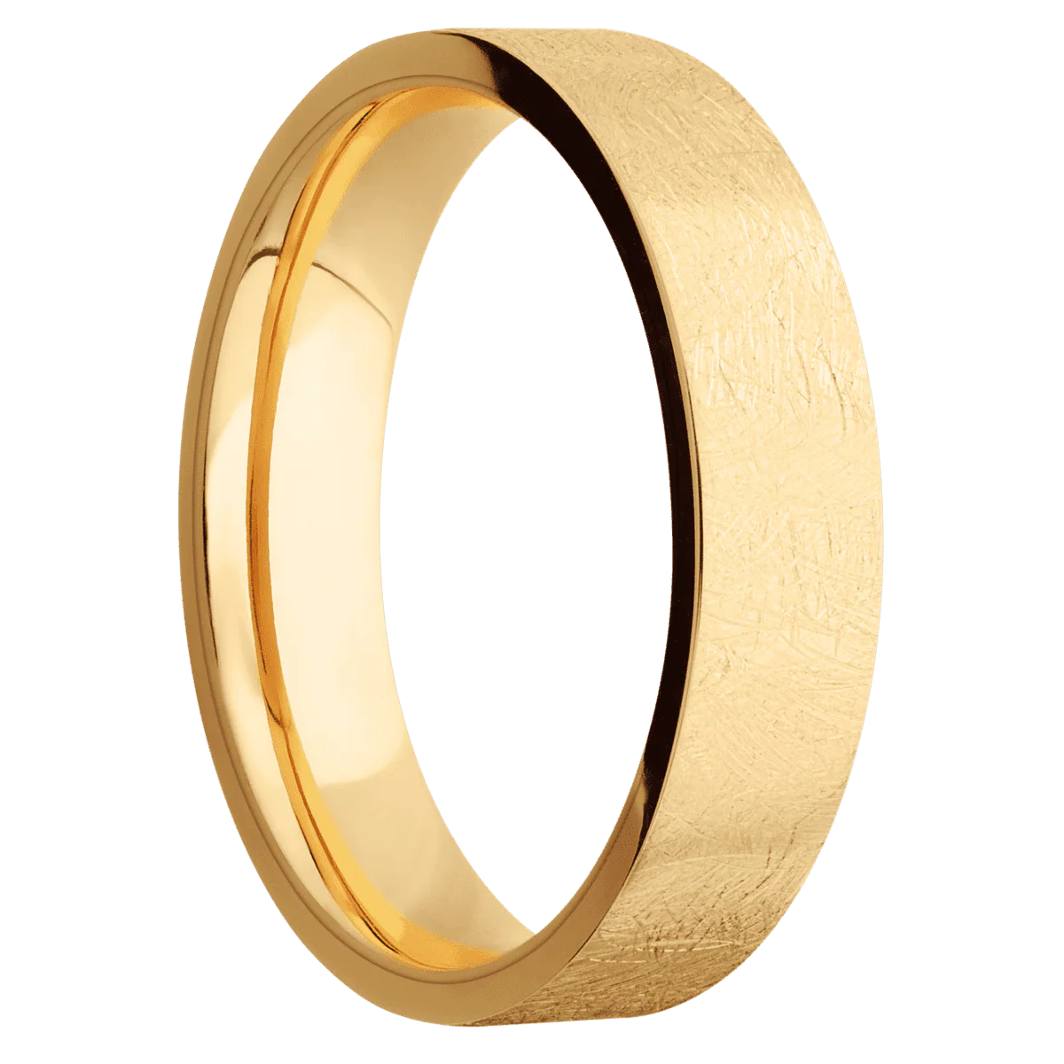 22K Yellow Gold + Distressed Finish + 18K Yellow Gold