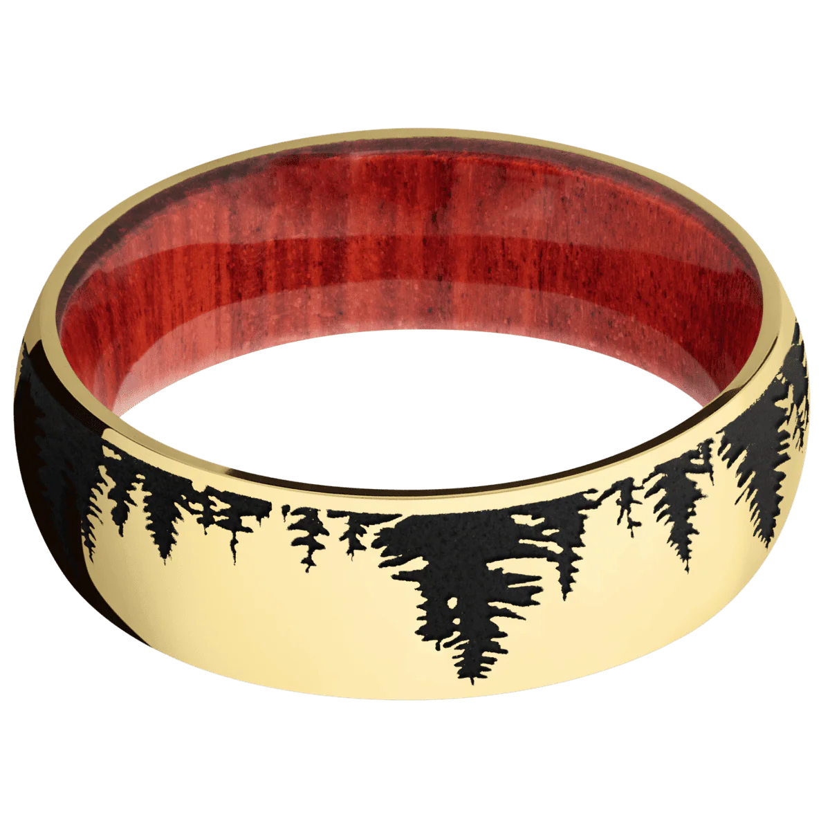 22K Yellow Gold + Polish Finish + Red Heart - Image 3