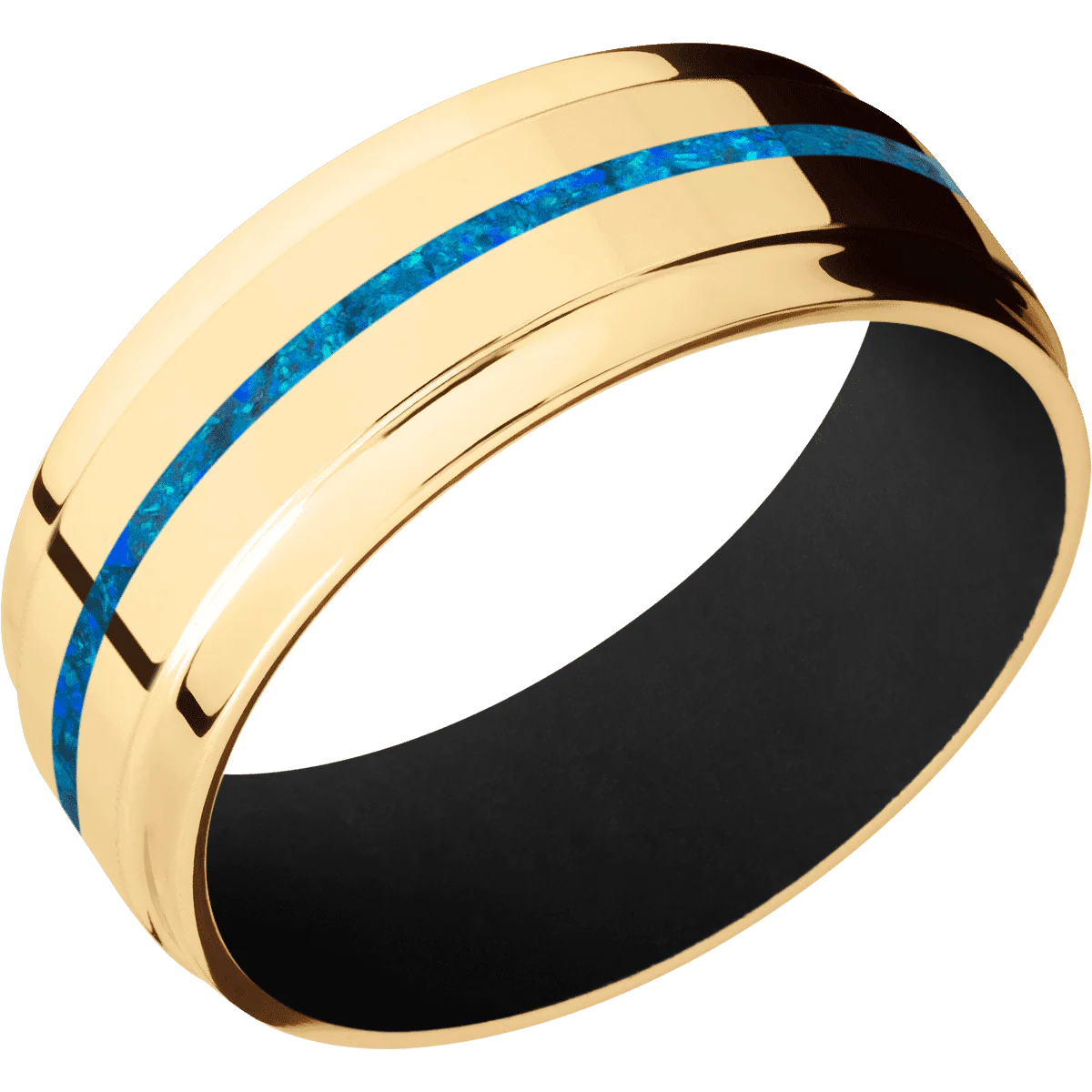 22K Yellow Gold + Polish , Polish Finish + Black - Image 2