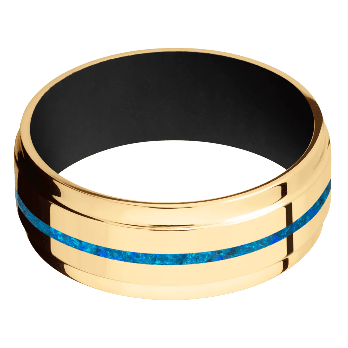 22K Yellow Gold + Polish , Polish Finish + Black - Image 3