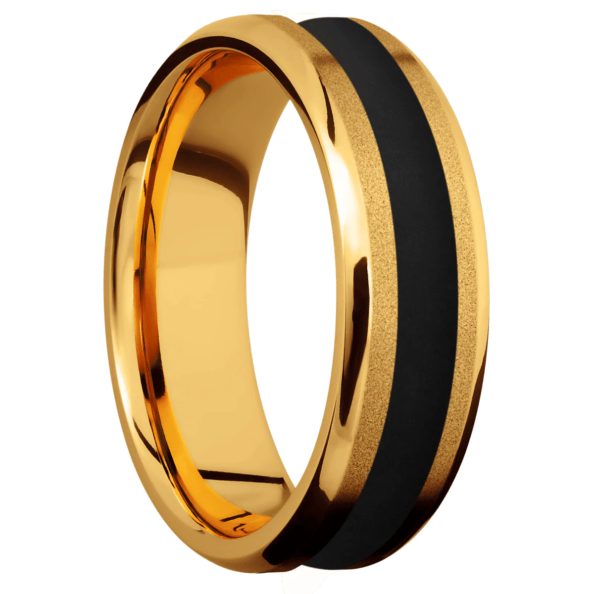 22K Yellow Gold + Sand , Polish Finish