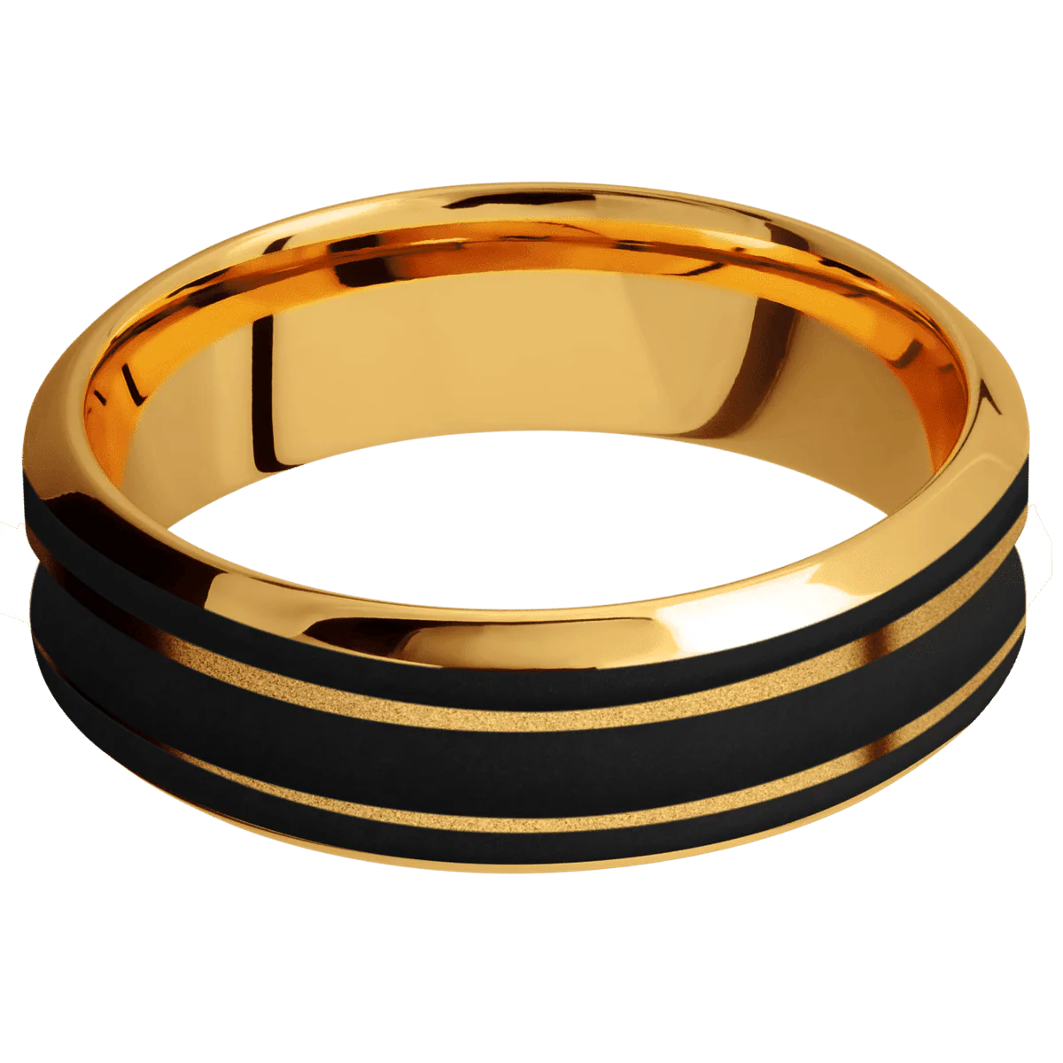 22K Yellow Gold + Sand , Polish Finish - Image 3