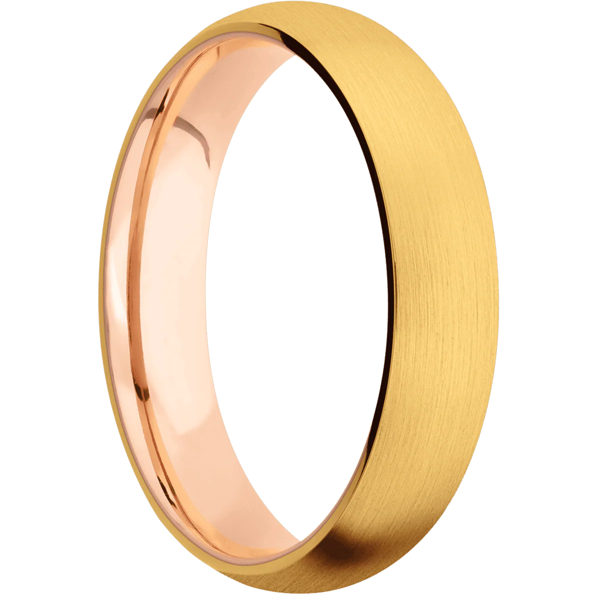22K Yellow Gold + Satin Finish + 18K Rose Gold