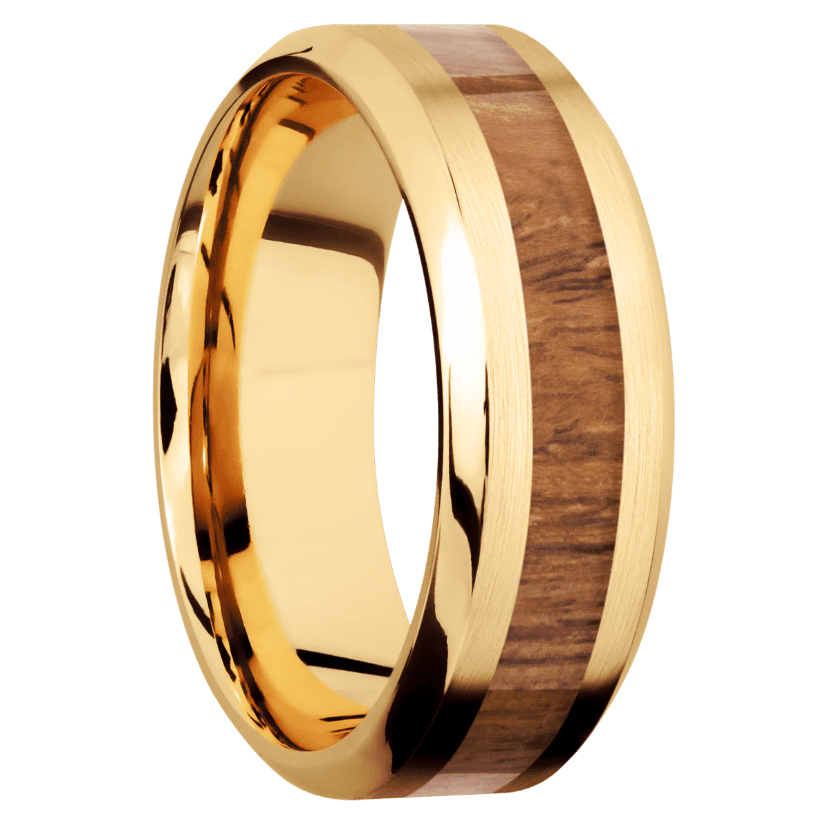 22K Yellow Gold + Satin , Polish Finish