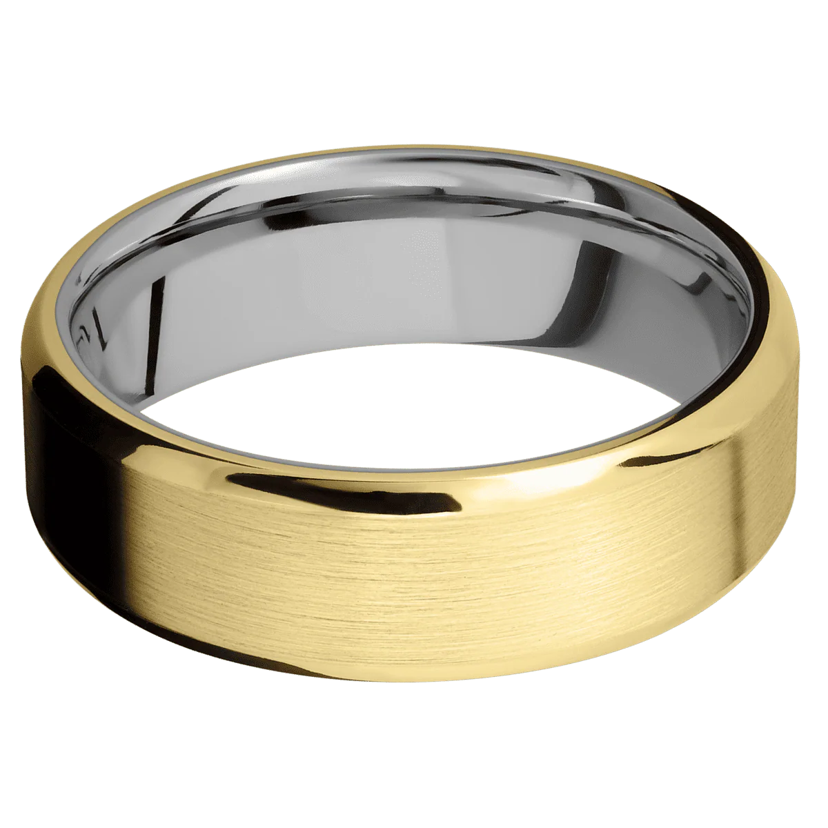 22K Yellow Gold + Satin , Polish Finish + Titanium - Image 3