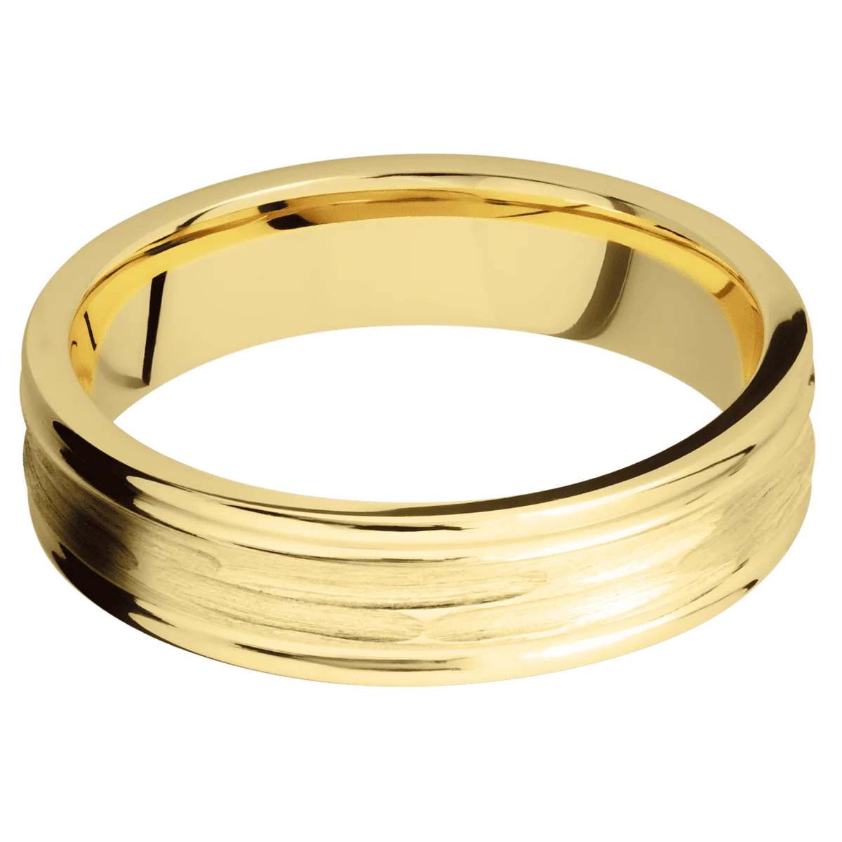 22K Yellow Gold + Treebarkh , Polish Finish - Image 3