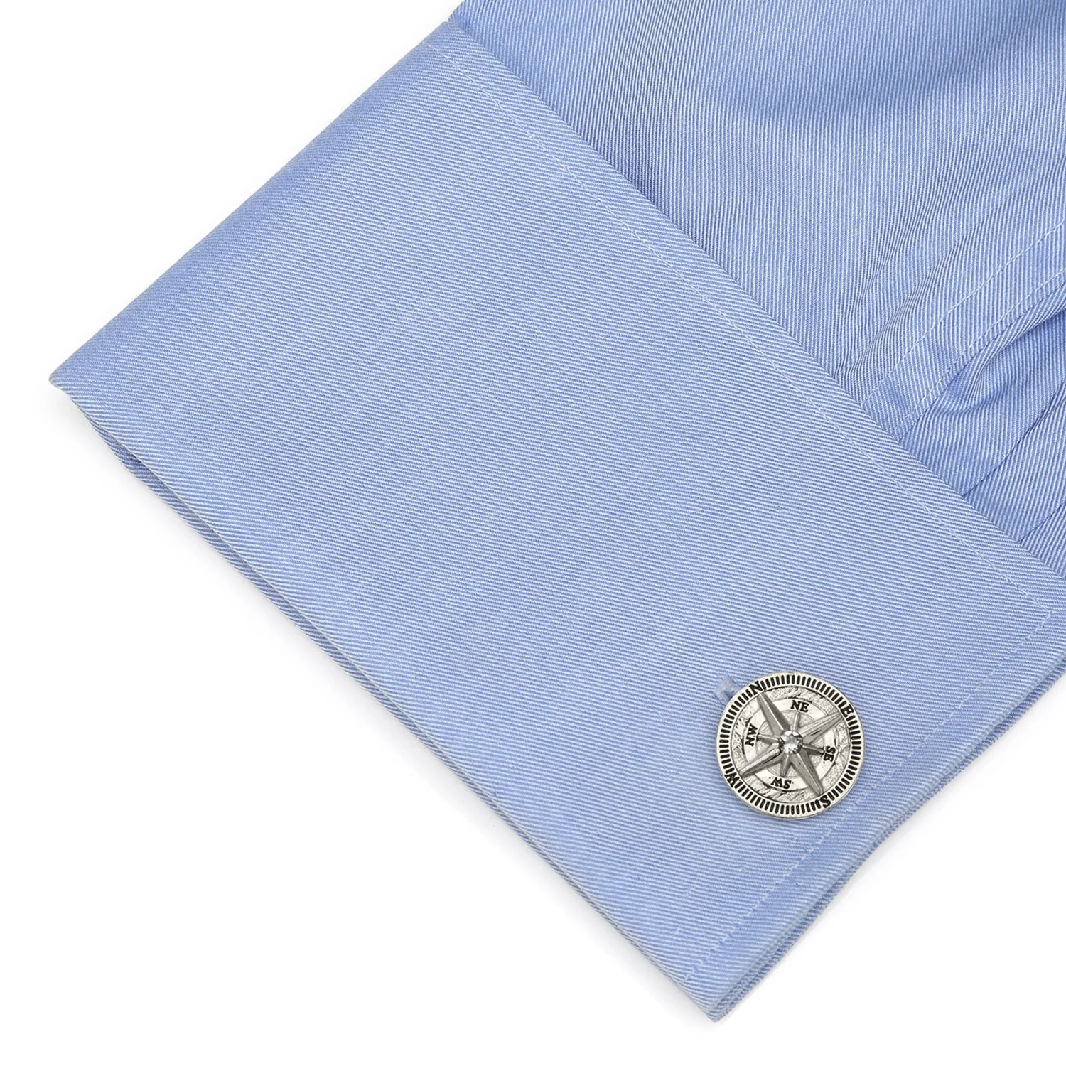 Antique Compass Stainless Steel Cufflinks - Image 3