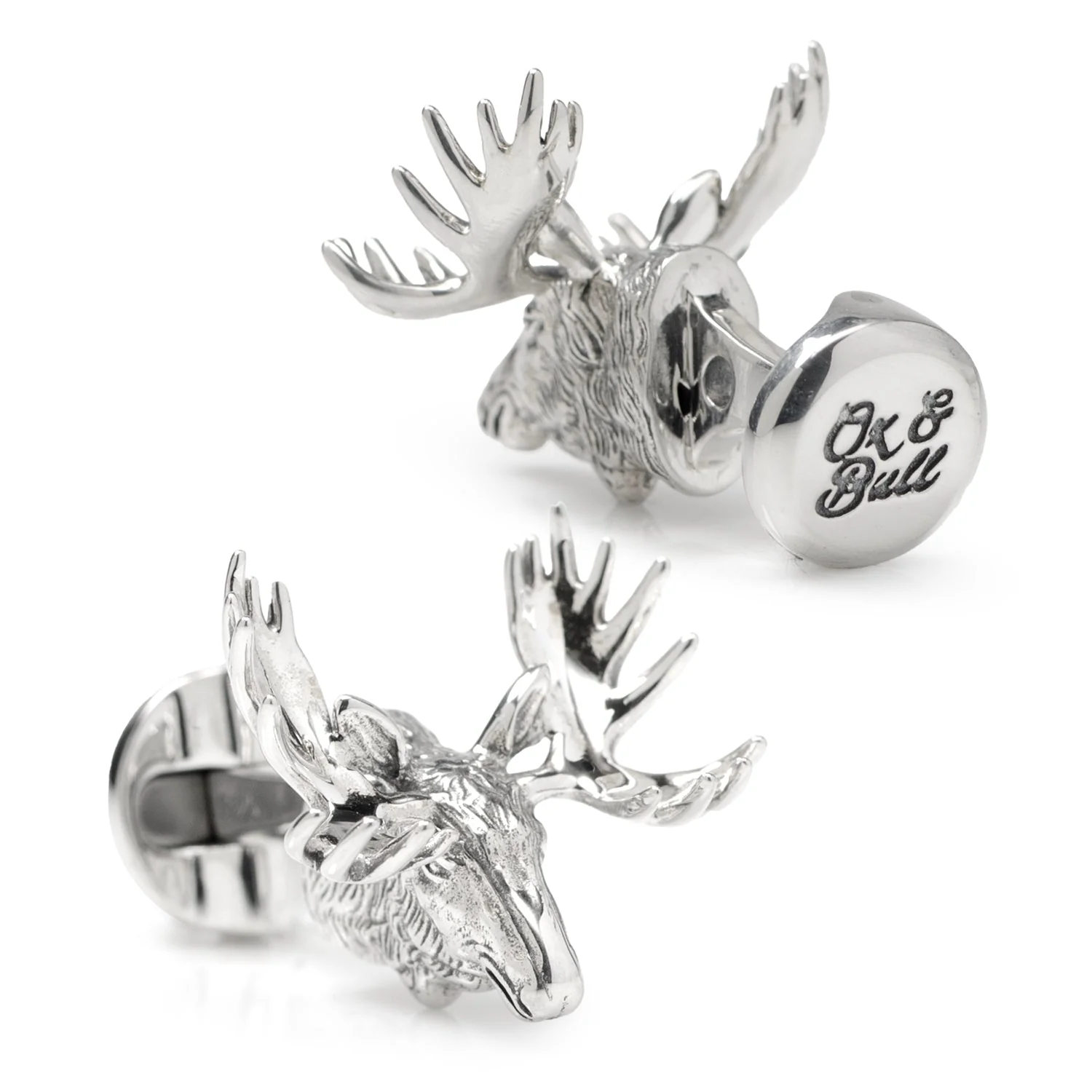 Antique Sterling Silver Moose Cufflinks - Image 3