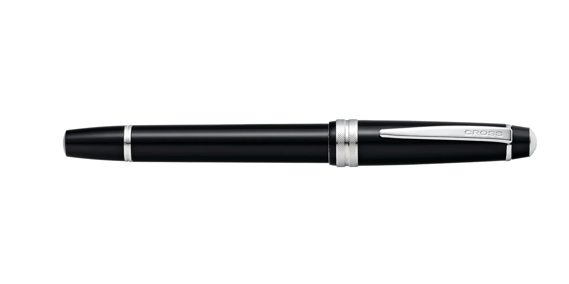 Bailey Light™ Glossy Black Resin Rollerball Pen - Image 5