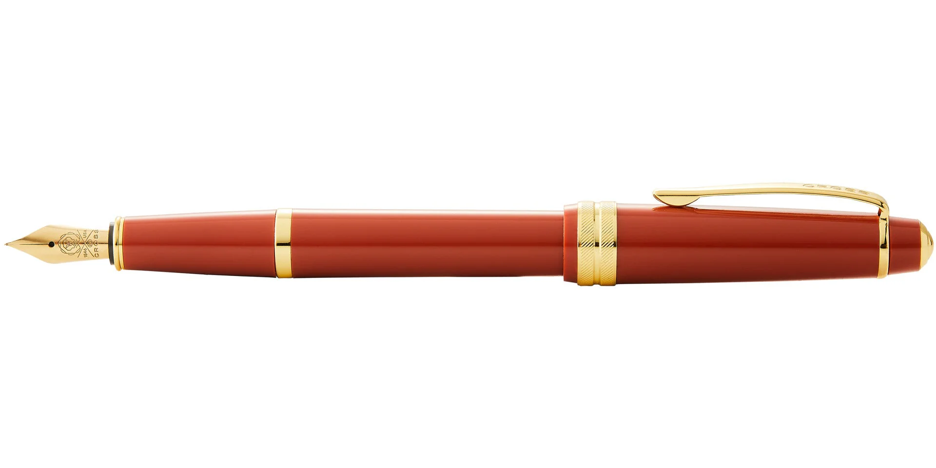 Bailey Light™ Polished Amber Resin and Gold Tone Extra Fine Nib Fountain Pen - Image 4
