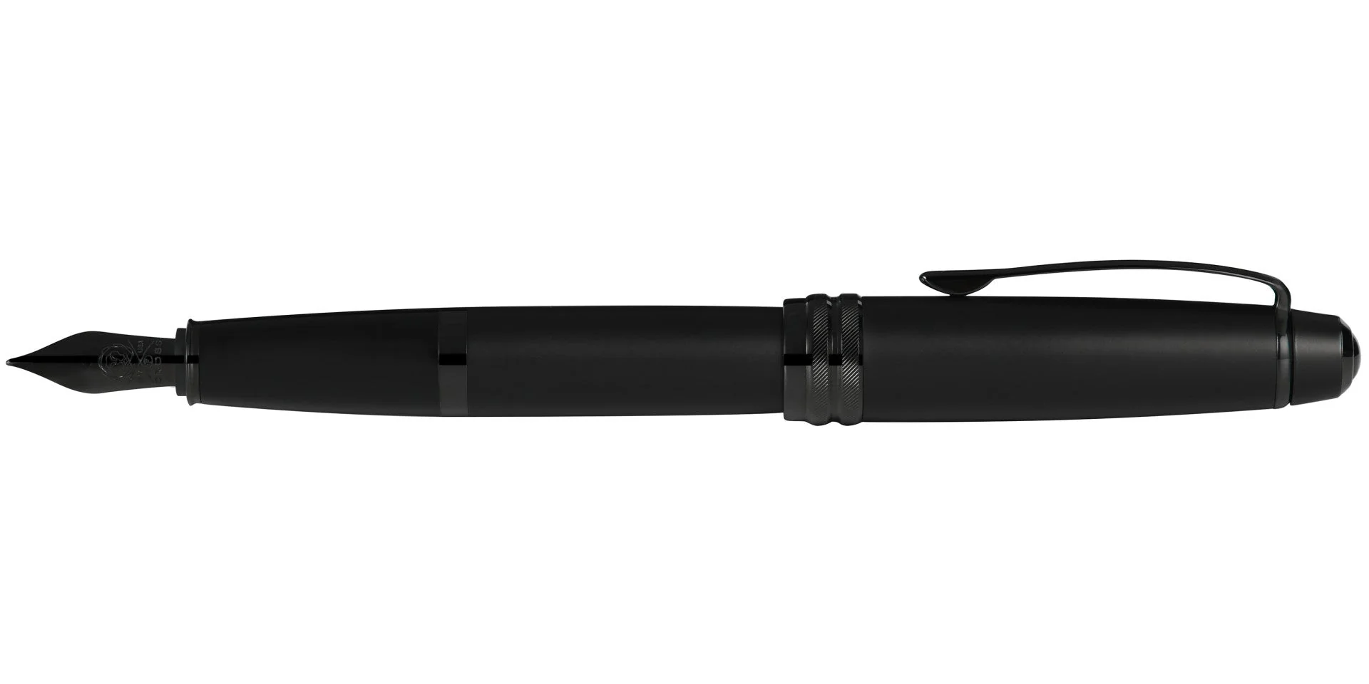 Bailey™ Matte Black Lacquer Stainless Steel Fine Nib Fountain Pen - Image 4