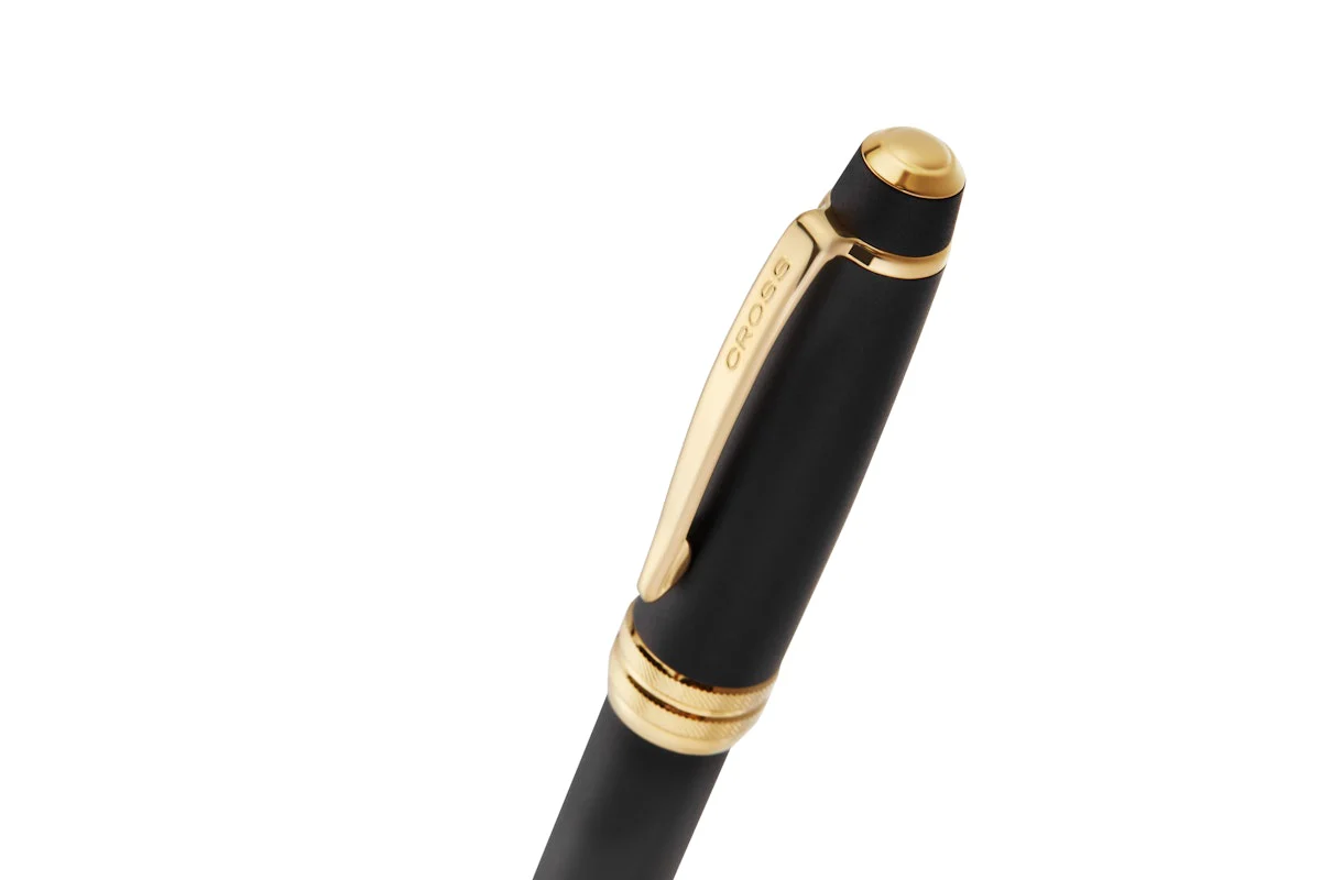 Bailey Matte Black Lacquer with 23KT Gold PVD Ballpoint Pen - Image 2