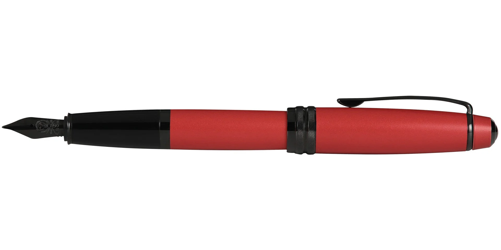 Bailey™ Matte Red Lacquer Stainless Steel Fine Nib Fountain Pen - Image 5