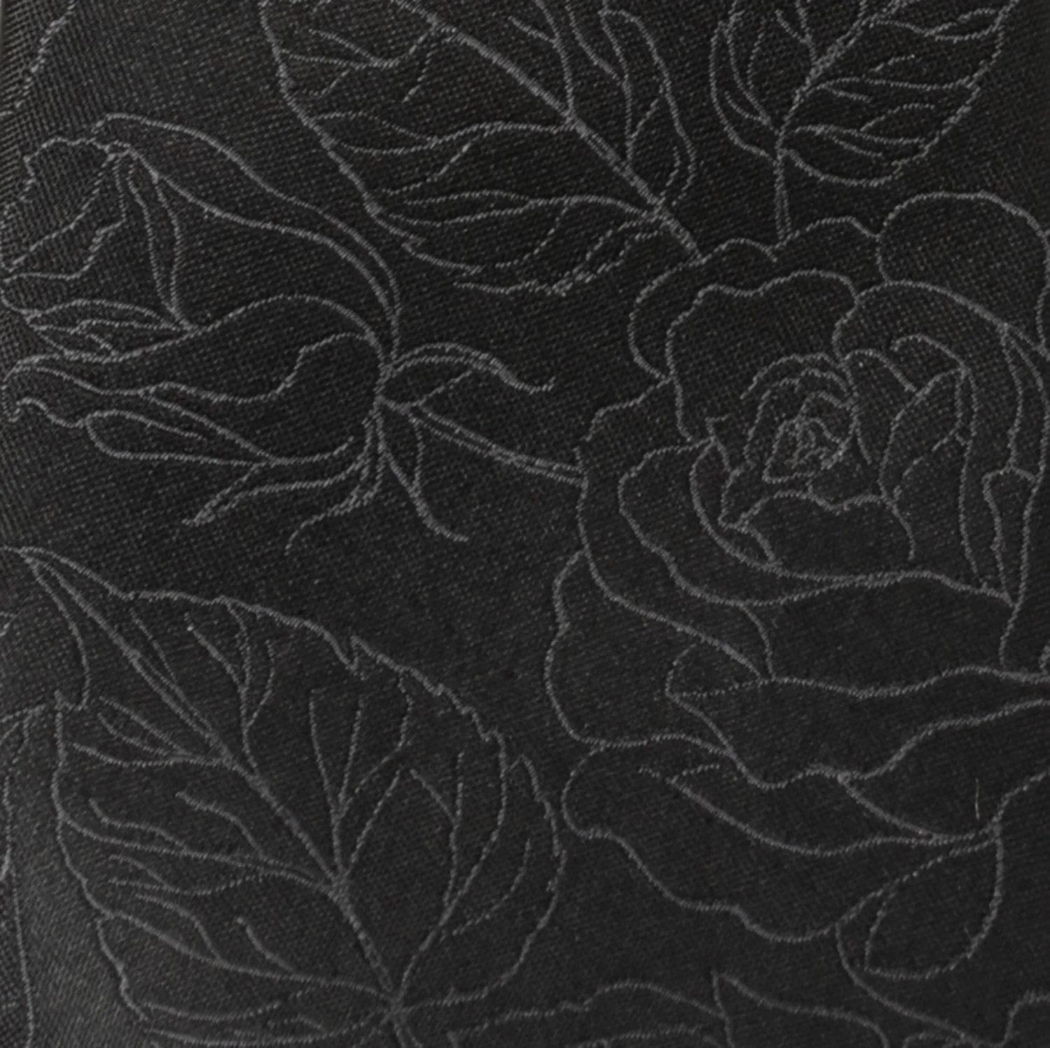 Black Floral Men's Tie - Image 4