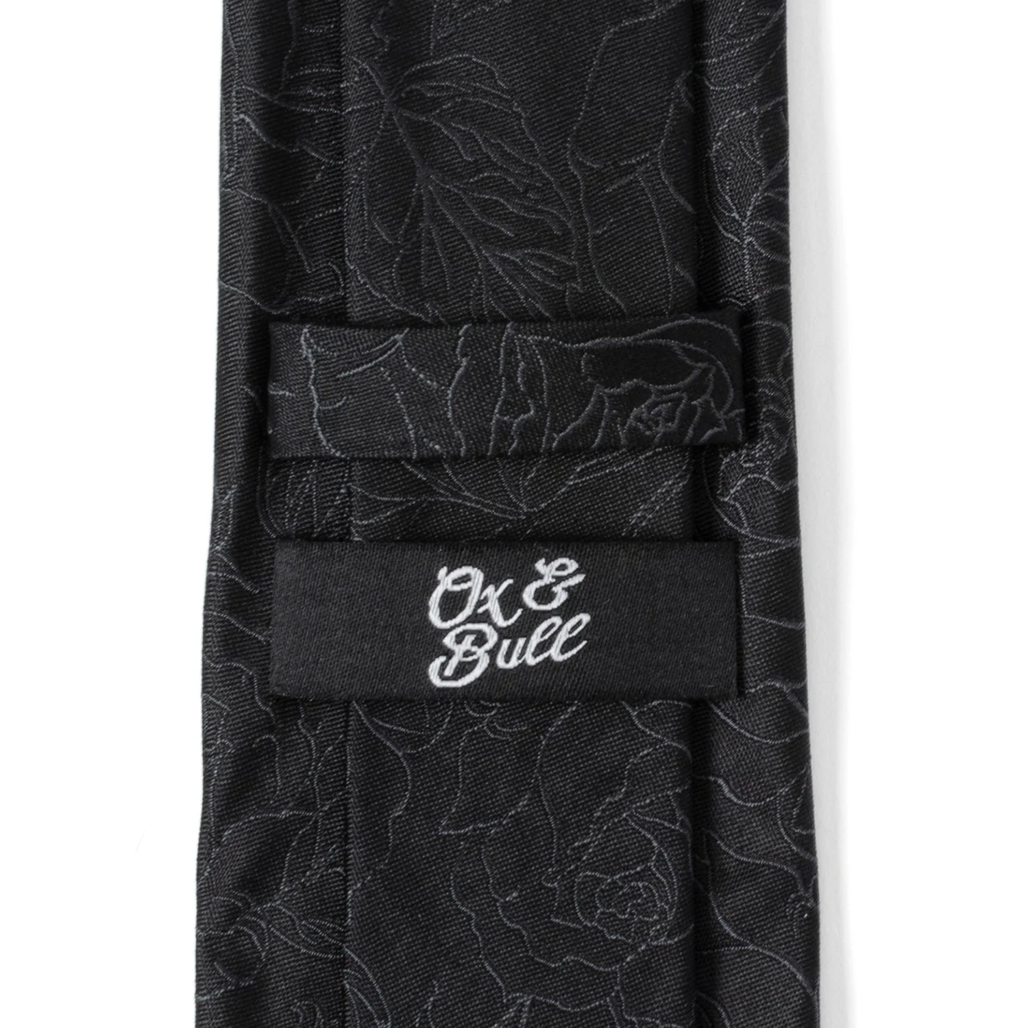 Black Floral Men's Tie - Image 5