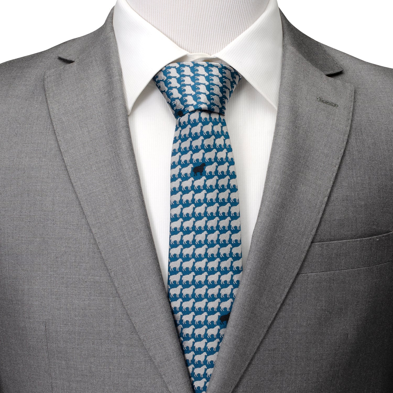 Black Sheep Blue Silk Men's Tie - Image 2