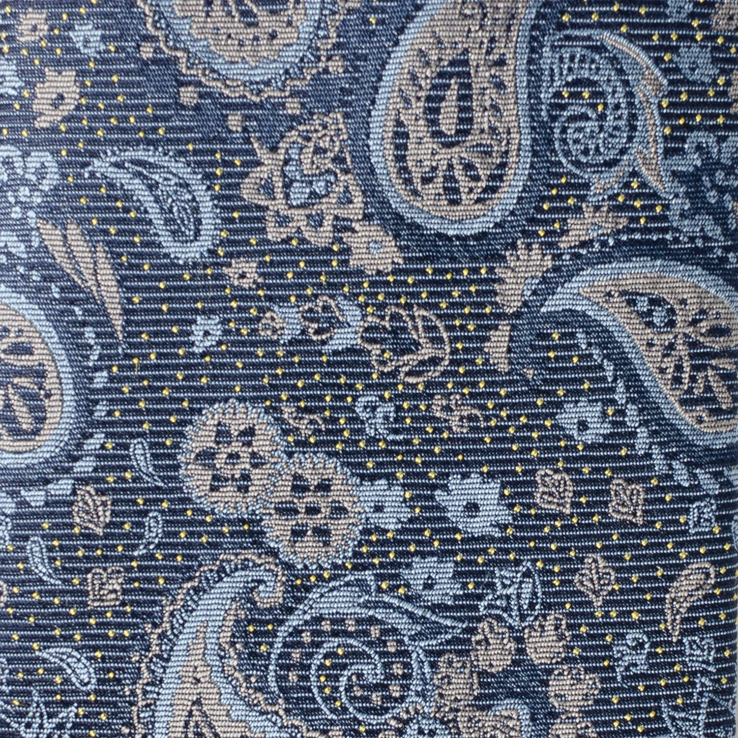 Blue & Gray Paisley Men's Tie - Image 4