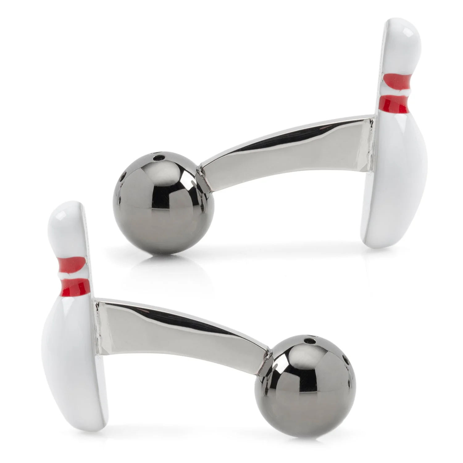 Bowling Pin & Ball 3D Cufflinks - Image 4