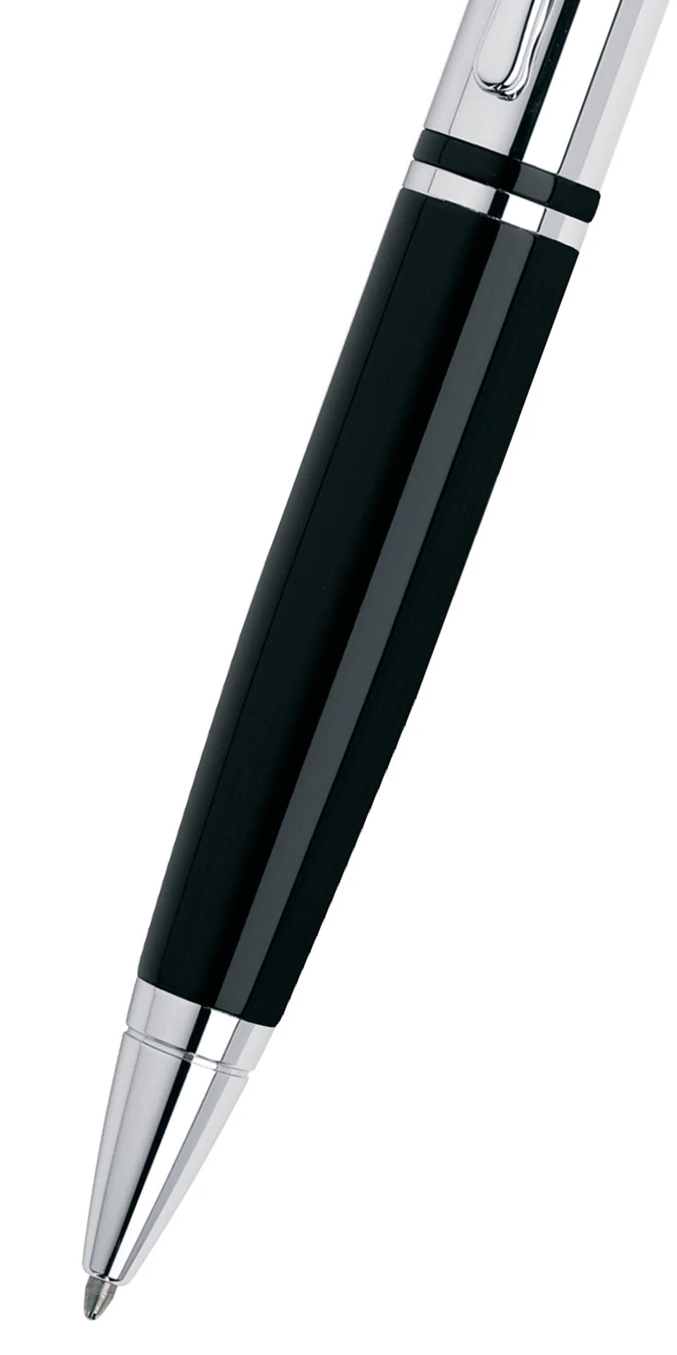 Calais™ Chrome & Black Lacquer Ballpoint Pen - Image 2