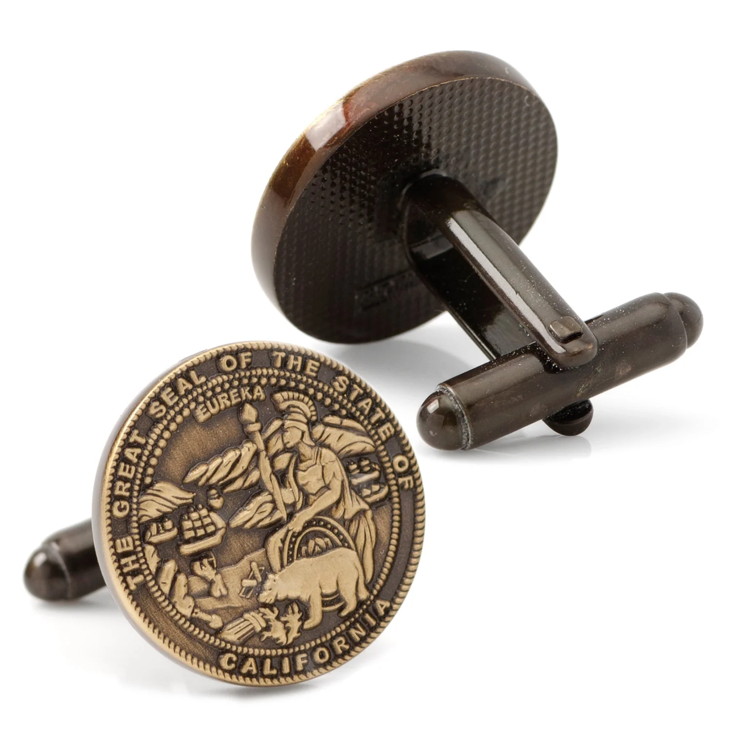 California Seal Embossed Cufflink - Image 2