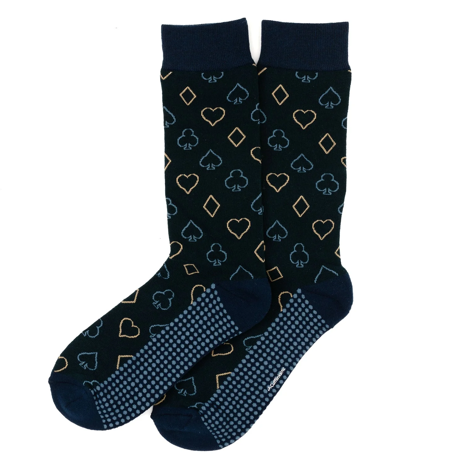 Card Suits Casino Blue Men's Socks - Image 2