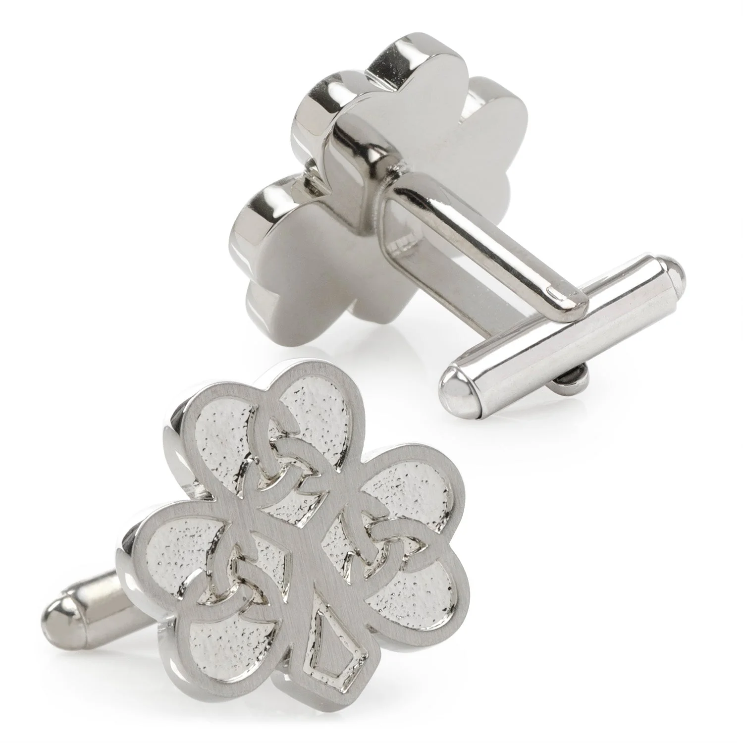 Celtic Knot Shamrock Cufflinks - Image 2