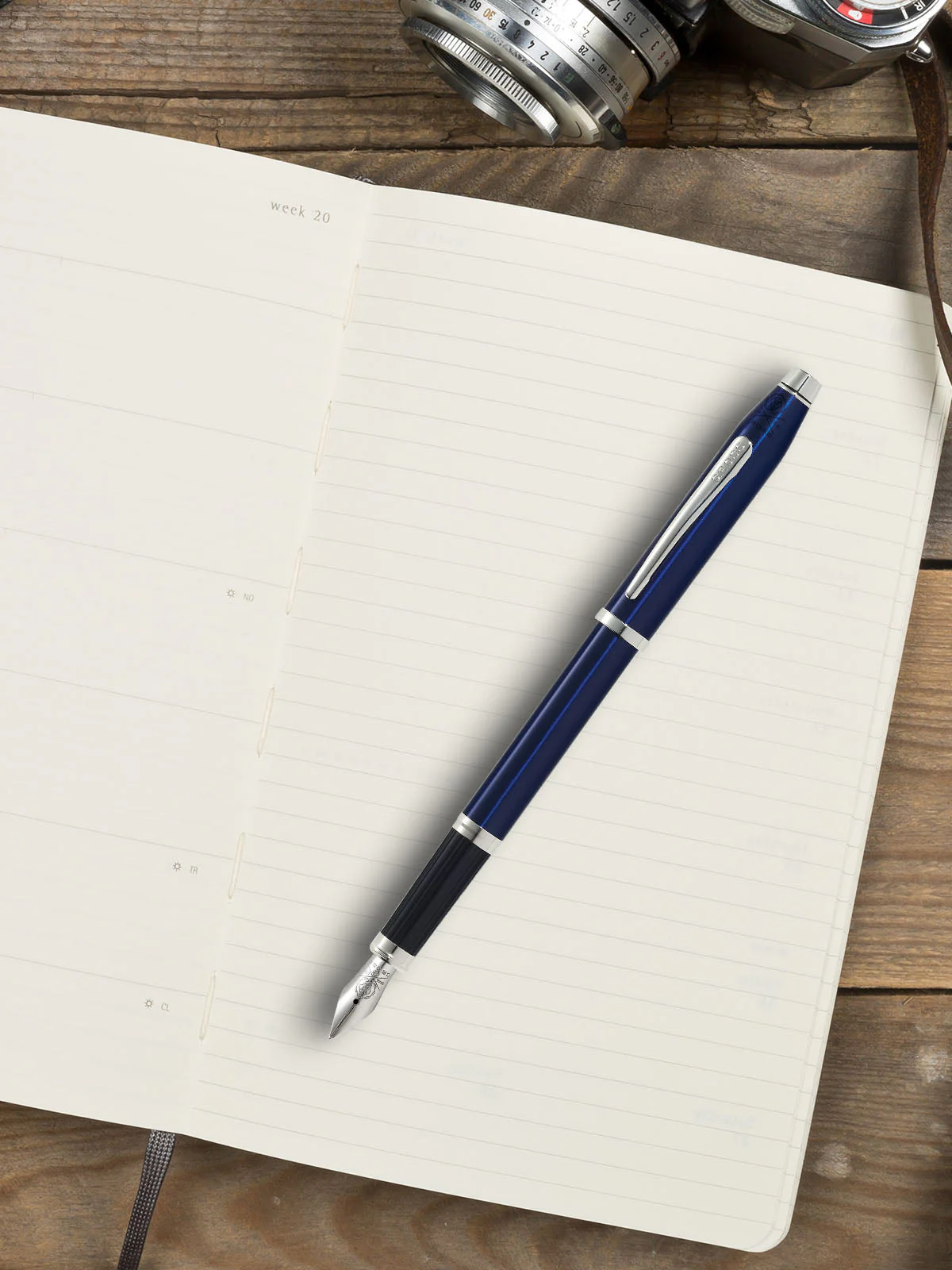 Century® II Translucent Blue Lacquer Fine Nib Fountain Pen - Image 4