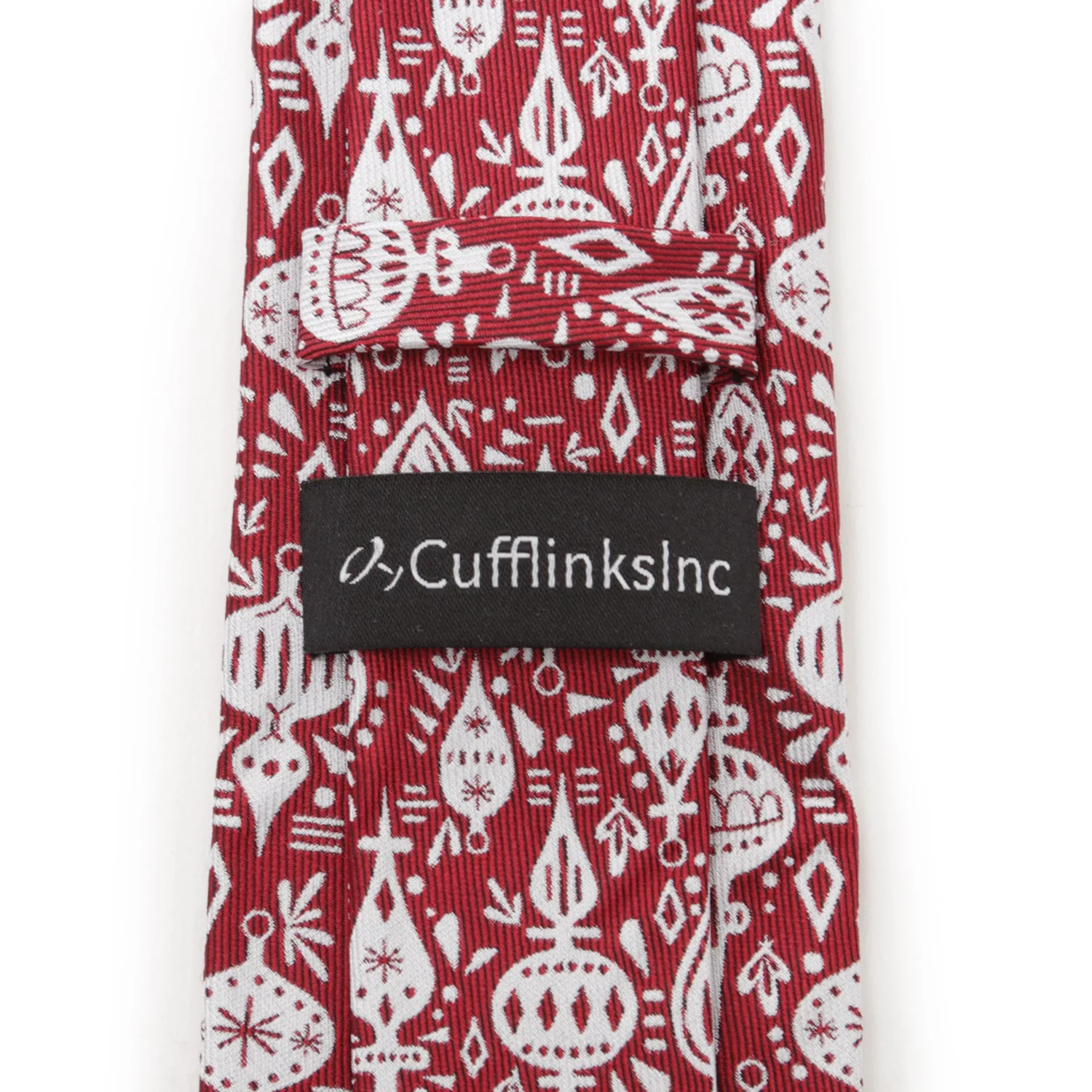 Christmas Wrap Red Men's Tie - Image 5