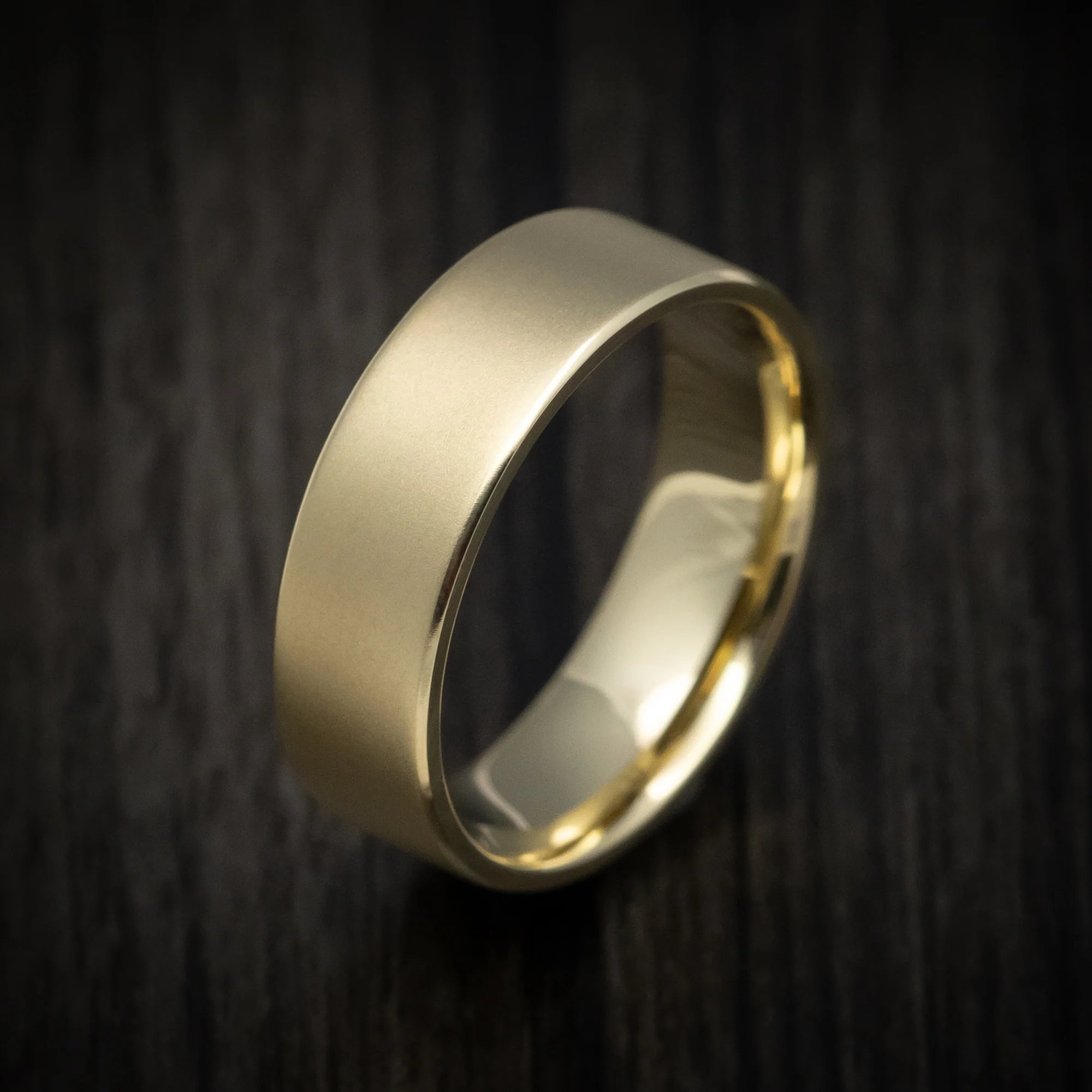 Classic Gold 7mm Wide Wedding Men's Band - Image 3