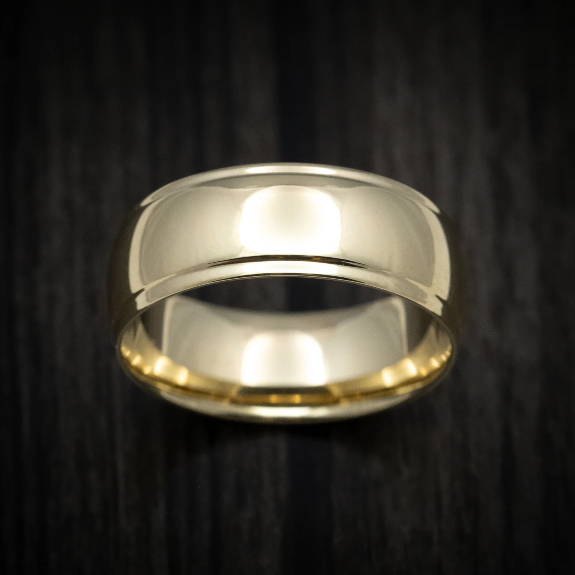Classic Gold 8mm Wide Wedding Men's Band - Image 2