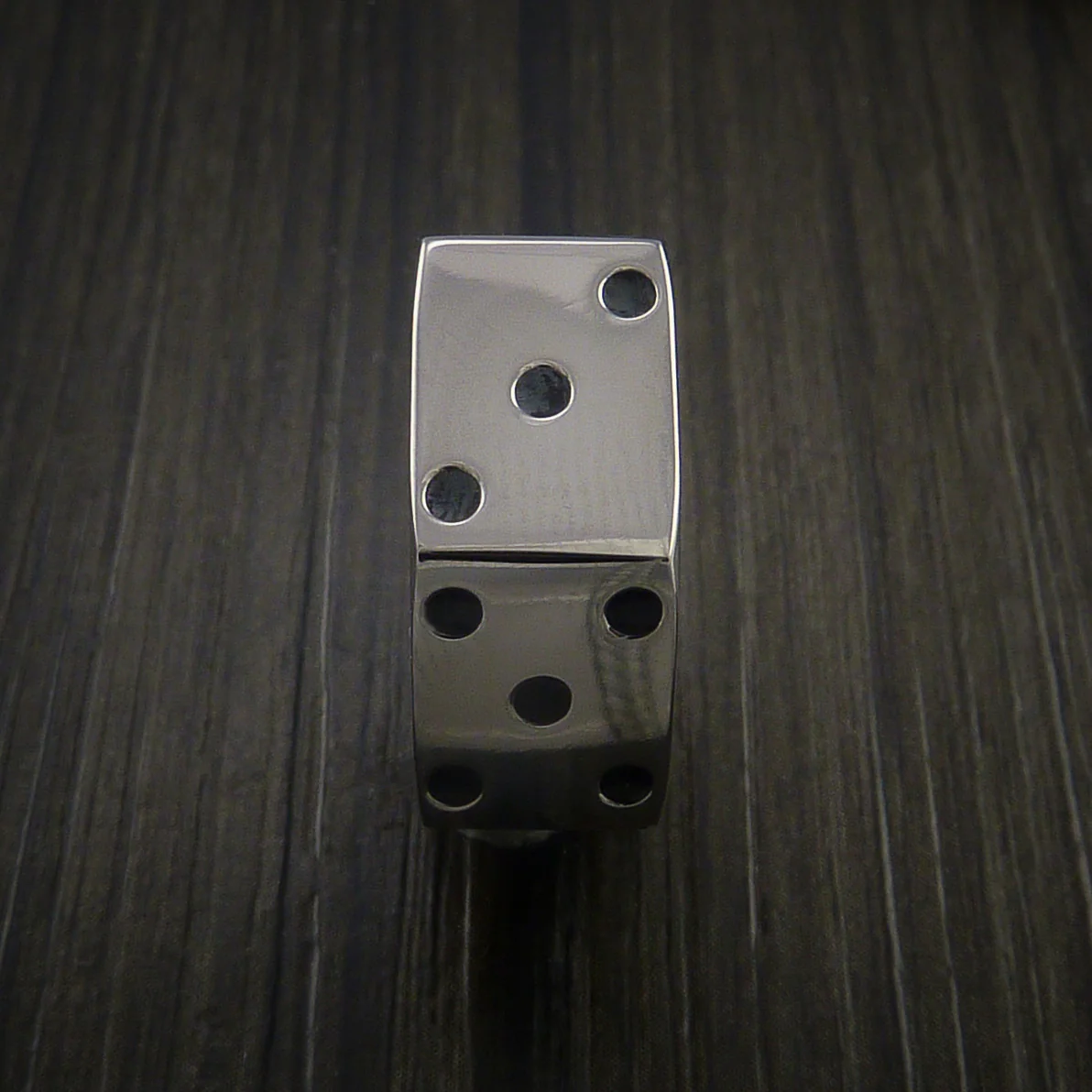 Cobalt Chrome Dice Men's Ring High Roller Gambler Inspired Men's Ring - Image 4